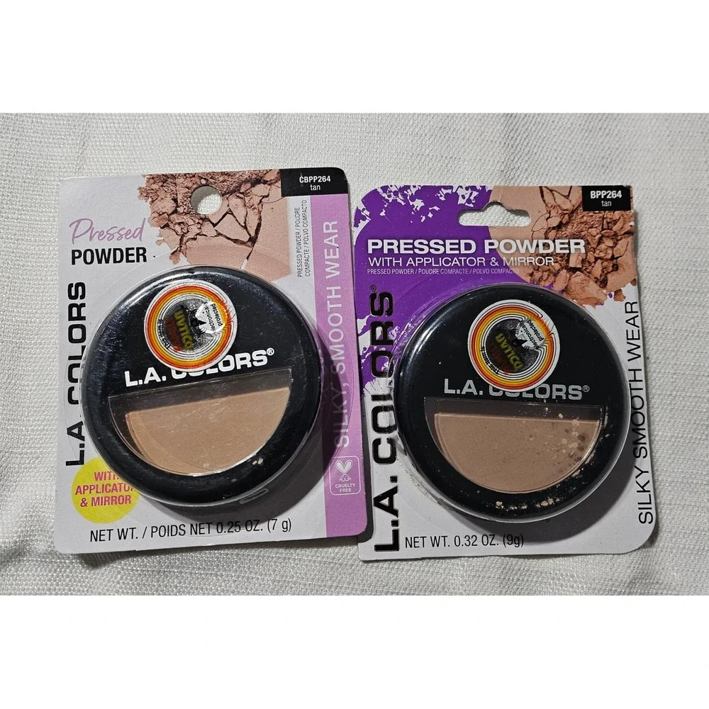 LA COLORS Pressed Powder Tan BPP264 CBPP264 Silky Smooth Wear 2 Pack New